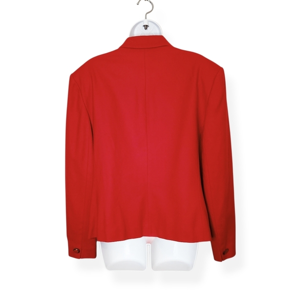 Vintage Pendleton Women's Red 100% Virgin Wool Jacket Blazer Size 18 - Picture 3 of 8